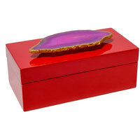 Mapleton Drive Lacquer Box with Agate