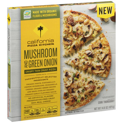 CALIFORNIA PIZZA KITCHEN Mushroom and Green Onion Crispy Thin Crust Frozen Pizza 14.8 oz