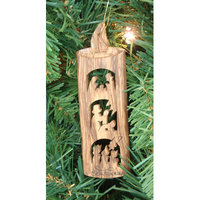 Earthwoodllc Olive Wood Candle Ornament