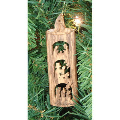 Earthwoodllc Olive Wood Candle Ornament