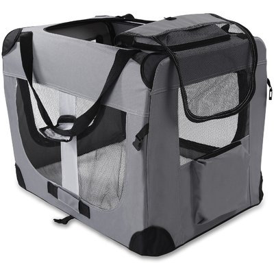 Paws & Pals, Oxgord Soft-Sided Pet Crate - Grey - Medium