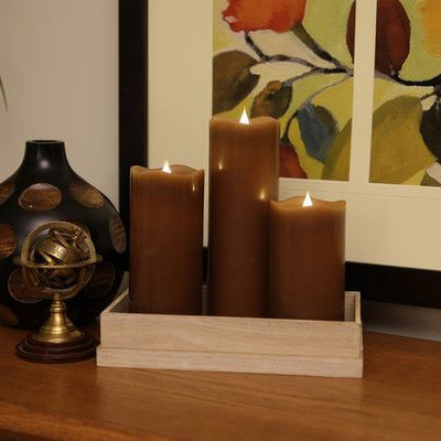Three Posts Wax Flameless Candle Size: 9