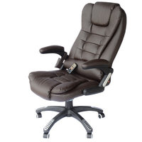 Andover Mills Whiting Faux Leather Heated Massage Chair Upholstery: Brown