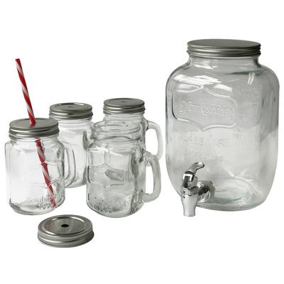 Wee's Beyond Mason 5 Piece Jar Beverage Dispenser Set