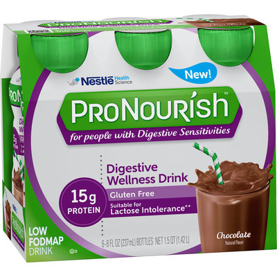 ProNourish™ Chocolate Low FODMAP Nutritional Drink 6-8 fl. oz. Plastic Bottles
