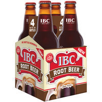 IBC Root Beer Made with Sugar, 12 Fl Oz Glass Bottles, 4 Pack