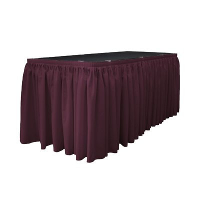 La Linen Table Skirt Color: Eggplant