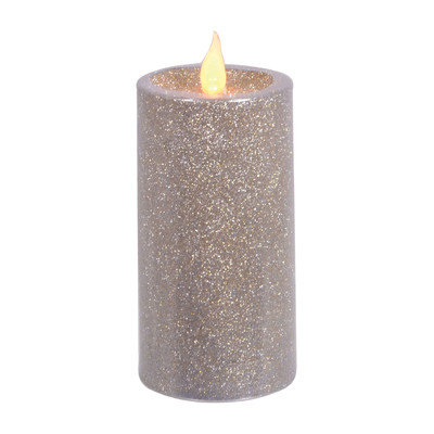 Mercer41 Glitter LED Pillar Flameless Candle Size: 6