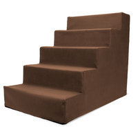 Precioustails Homebase High Density Foam 5 Step Pet Stair Color: Brown