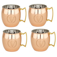Old Dutch Copper Monogrammed 16 oz. Moscow Mule Mug Letter: V