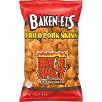 Baken-Ets® Chicharrones Hot 'N Spicy Fried Pork Skins 4 oz. Bag
