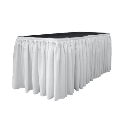La Linen Table Skirt Color: White