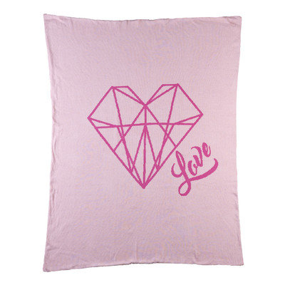 Livingtextilesbaby Paper Swans Diamond Heart Knitted Baby Blanket