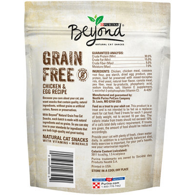 Purina Beyond Grain Free Chicken & Egg Recipe Natural Cat Snacks 2.1 oz. Pouch
