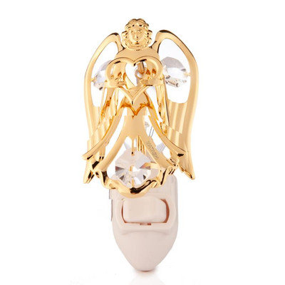 Matshi Matashi CTNL1202 - Valentine Gift 24K Gold Plated Crystal Angel with Heart Night Light