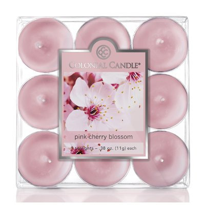 Colonial Candle Pink Cherry Blossom Scent Tea Light