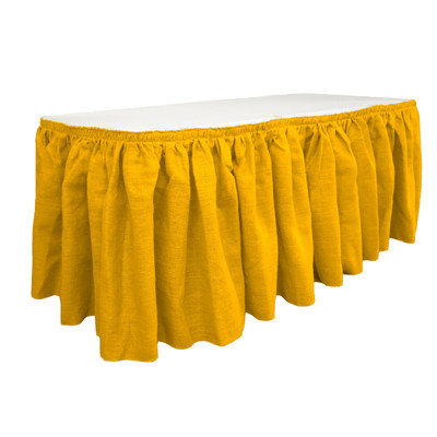 La Linen Table Skirt Color: Yellow