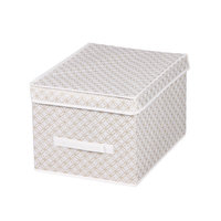 Home Basics® Blossom Large Metallic Storage Box with Lid in Gold