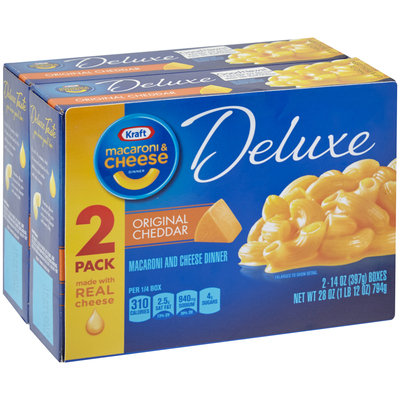Kraft Deluxe Original Cheddar Macaroni & Cheese Dinner 2-14 oz. Boxes