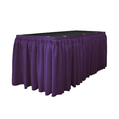 La Linen Table Skirt Color: Purple