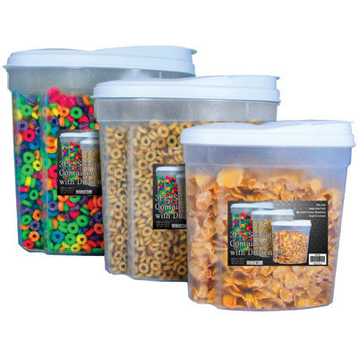 Wayfair Basics 3 Piece Plastic Food Storage Container Set