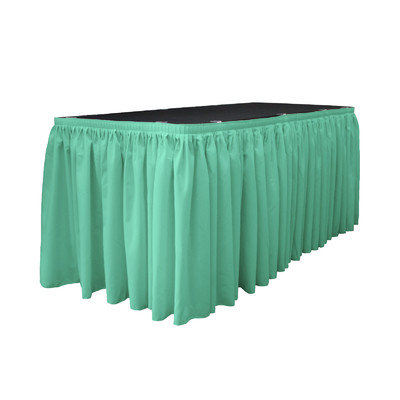 La Linen Table Skirt Color: Mint