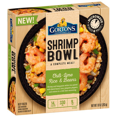 Gorton's® Chili-Lime Rice & Beans Shrimp Bowl Frozen Dinner 10 oz. Box