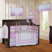 Zoomie Kids Andelain Modern Quilted 10 Piece Baby Crib Bedding Set Color: Pink