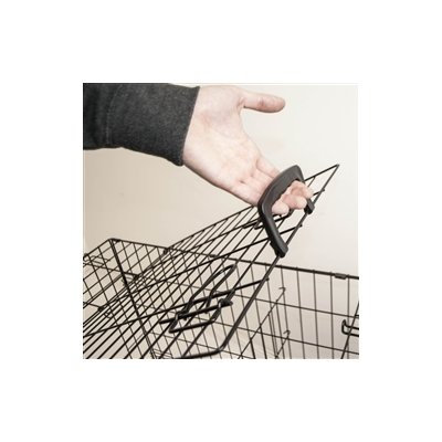 Aleko 3 Doors Folding Suitcase Dog Cat Crate with ABS Tray and Divider Size: 30