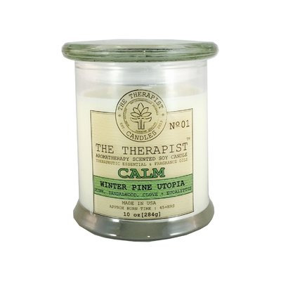 The Therapist Candles No. 01 Winter Pine Utopia Soy Scent Jar Candle