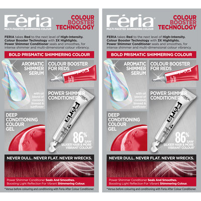 L'Oreal® Paris Feria® High-Intensity Shimmering Colour R57 Intense Medium Auburn Hair Color 2-1 Kit Boxes