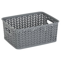 Zipcode Design Herringbone Plastic Basket Size: 4
