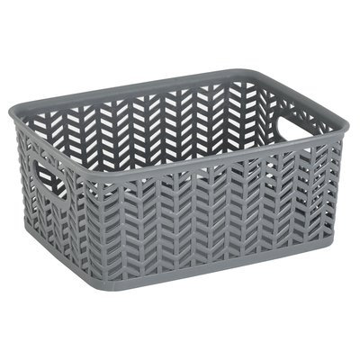 Zipcode Design Herringbone Plastic Basket Size: 4