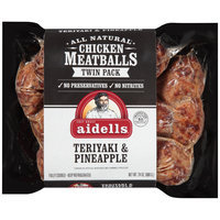 Aidells® All Natural Teriyaki & Pineapple Chicken Meatballs Twin Pack 24 oz. Pack