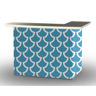 Best Of Times Llc Fun with Fins Patio Bar and Tailgating Center with Drop-in Cooler and 3 Shelves - Water-Resistant and UV-Protected Polyester