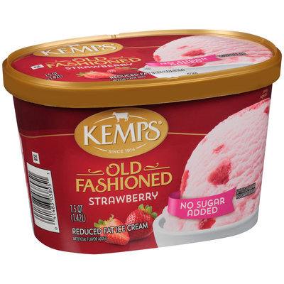 Kemps® No Sugar Added Old Fashioned Strawberry Reduced Fat Ice Cream 1.5 qt. Tub