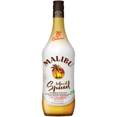 Malibu Island Spiced Low Calorie Caribbean Rum 1L Bottle