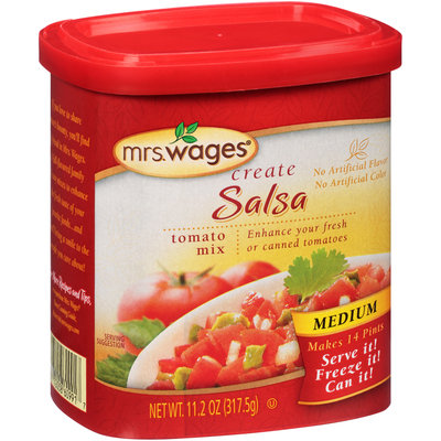 Mrs. Wages® Create Medium Salsa Tomato Mix 11.2 oz. Canister