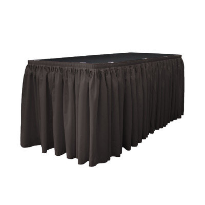 La Linen Table Skirt Color: Charcoal
