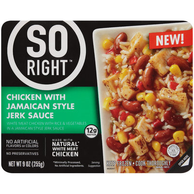 So Right™ Chicken with Jamaican Style Jerk Sauce 9 oz. Box