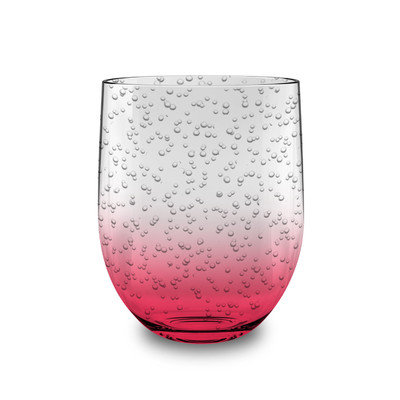Birch Lane Bubble Stemless Juice Glasses Color: Hibiscus Pink