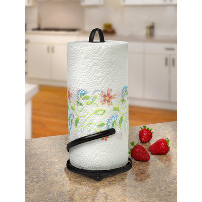Rebrilliant Metal Paper Towel Holder Color: Black
