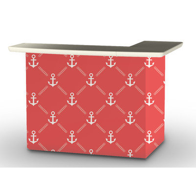 Best Of Times Llc Anchors Away Patio Bar and Tailgating Center with Drop-in Cooler and 3 Shelves - Water-Resistant and UV-Protected Polyester