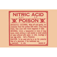 Buyenlarge 'Nitric Acid - Poison' Vintage Advertisement Size: 66