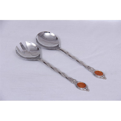 Oak Idea Plaid 2 Piece Serving Set