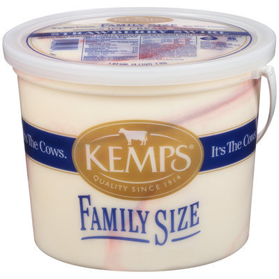 Kemps® Reduced Fat Strawberry Swirl Ice Cream 1.03 gal. Pail