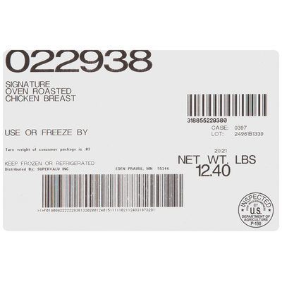 Supervalu® Signature Oven Roasted Chicken Breast 1 ct Package