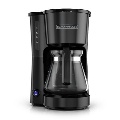 Black & Decker 5-Cup Stainless Steel Coffee Maker Color: Black
