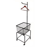 Wilco Home Metal Rolling Laundry Cart Finish: Black