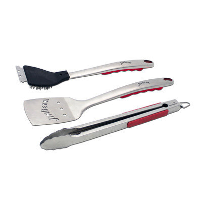Jim Beam Premium 3 Piece Stainless Steel Barbecue Tool Set - JB0160